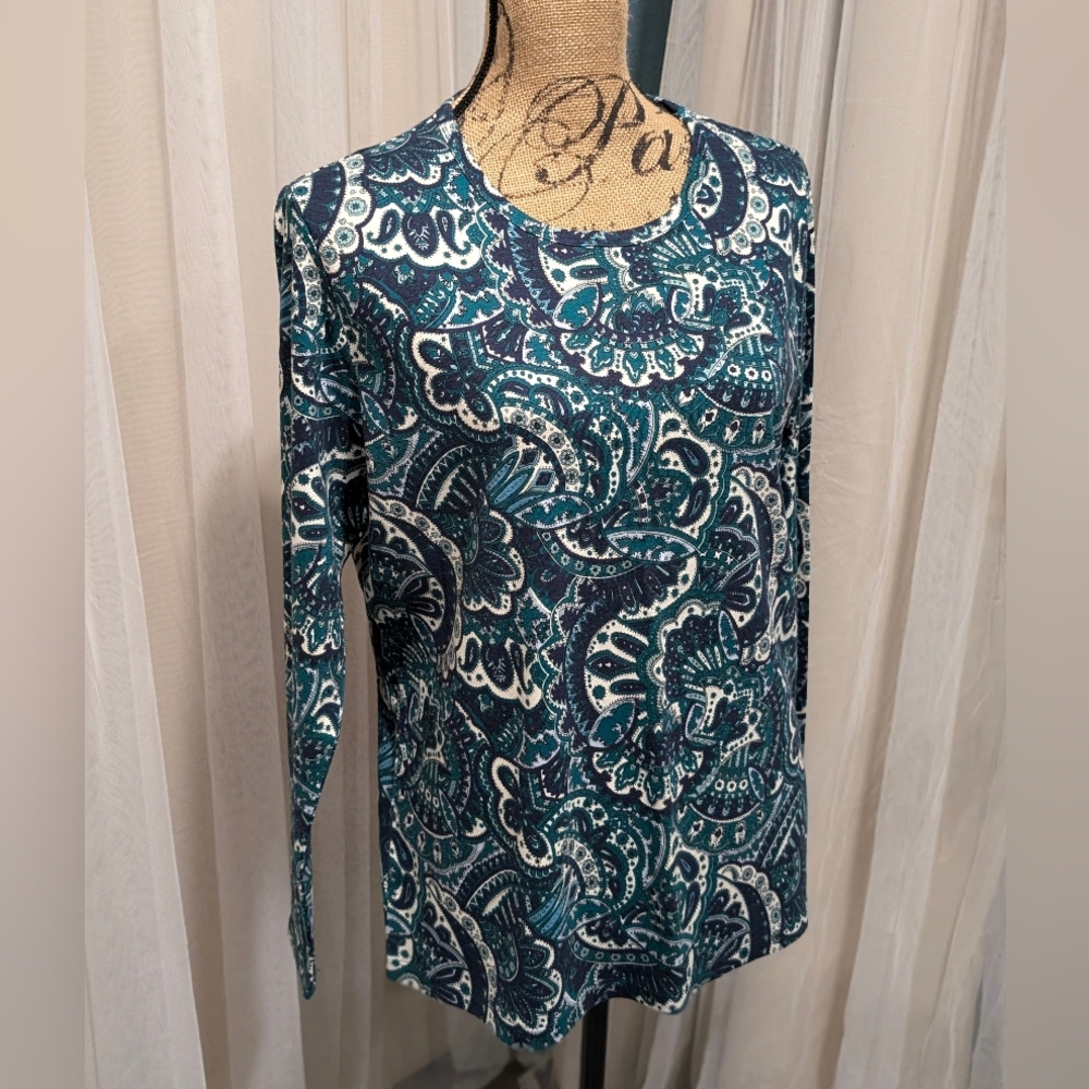 Saint John's Bay paisley long sleeve